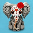 thumbnail image 2 of CafePress - Red Day Of The Dead Sugar Skull Baby Elephant Body - Cute Infant Bodysuit Baby Romper - Size Newborn - 24 Months, 2 of 3