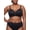RICH BLACK, variant on Women's Plus Size Wire-Free Push-Up Smooth Bra with Crisscross Design