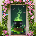 thumbnail image 3 of Green Smoke Halloween Cauldron Banner Spooky Spider Potion for Halloween Party Haunted House Decoration, 3 of 9