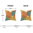 thumbnail image 4 of Orange Yellow Teal Pillow Covers 20x20 Inch Set of 2 Dahlia Floral Decor Throw Pillows Summer Modern Geometry Flower Outdoor Decorative Cushion Cases for Sofa Couch Bed Decorations, 4 of 6