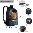 thumbnail image 3 of Jeiento Kawaii Cat School Bag Backpack Elementary School Bookbag for Girls with Lunch Box Pencil Case 3 In 1 Set Primary Schoolbag Book Back Packs for Kids Back to School, 3 of 7