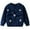 Dark Blue, variant on Bobifish Little Girls Light Blue Crew Neck Sweater White Floral Applique Long Sleeve Sweaters Knitted Soft Casual Daily Wear Kids Cute Pullover