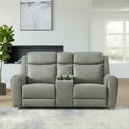 thumbnail image 5 of Roundhill Furniture Wesley 3-Piece Transitional Living Room Reclining Set, Sofa Loveseat and Recliner, Gray, 5 of 15