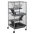 thumbnail image 1 of 4-Tier Rolling Small Animal Cage, Deluxe Guinea Pig Cage, Ferret Cage for Mink Chinchilla Kitten Rabbit, 1 of 6