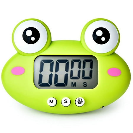 

Animal Timer Student Magnetic Digital Digital 100 Minutes Timing Countdown Timer With Battery for Kitchen Forest Green Frog