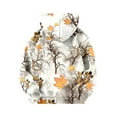 thumbnail image 5 of XDDLITP Camo Hoodie Kids Maple Leaf Print Drop Shoulder Sweatshirt Oversized Long Sleeve Loose Fit Pullover Tops with Pocket,Orange 120, 5 of 6