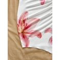 thumbnail image 6 of Red Floral Print Halter Neck Bodycon Dress With Asymmetric Hem And Side Tie, 6 of 8