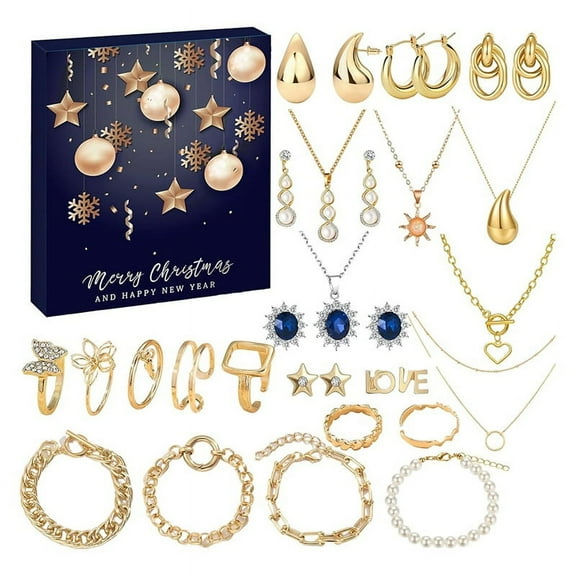 TOP! Advent Calendar Jewellery Women with 24 Surprises ChristmasGift Women'S Set