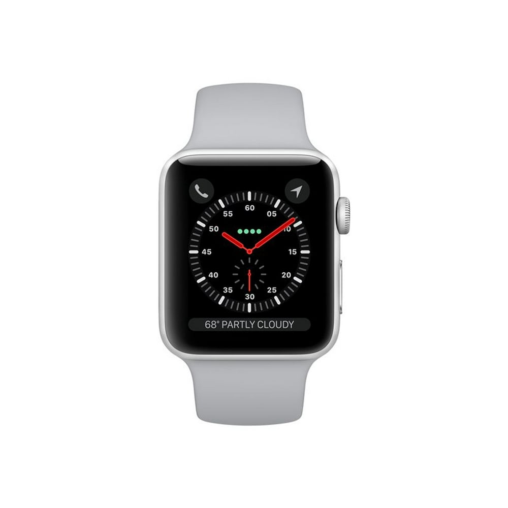 Refurbished Apple Watch Gen 3 Series 3 38mm Silver Aluminum - Fog Sport Band 3D209LL/A - Walmart
