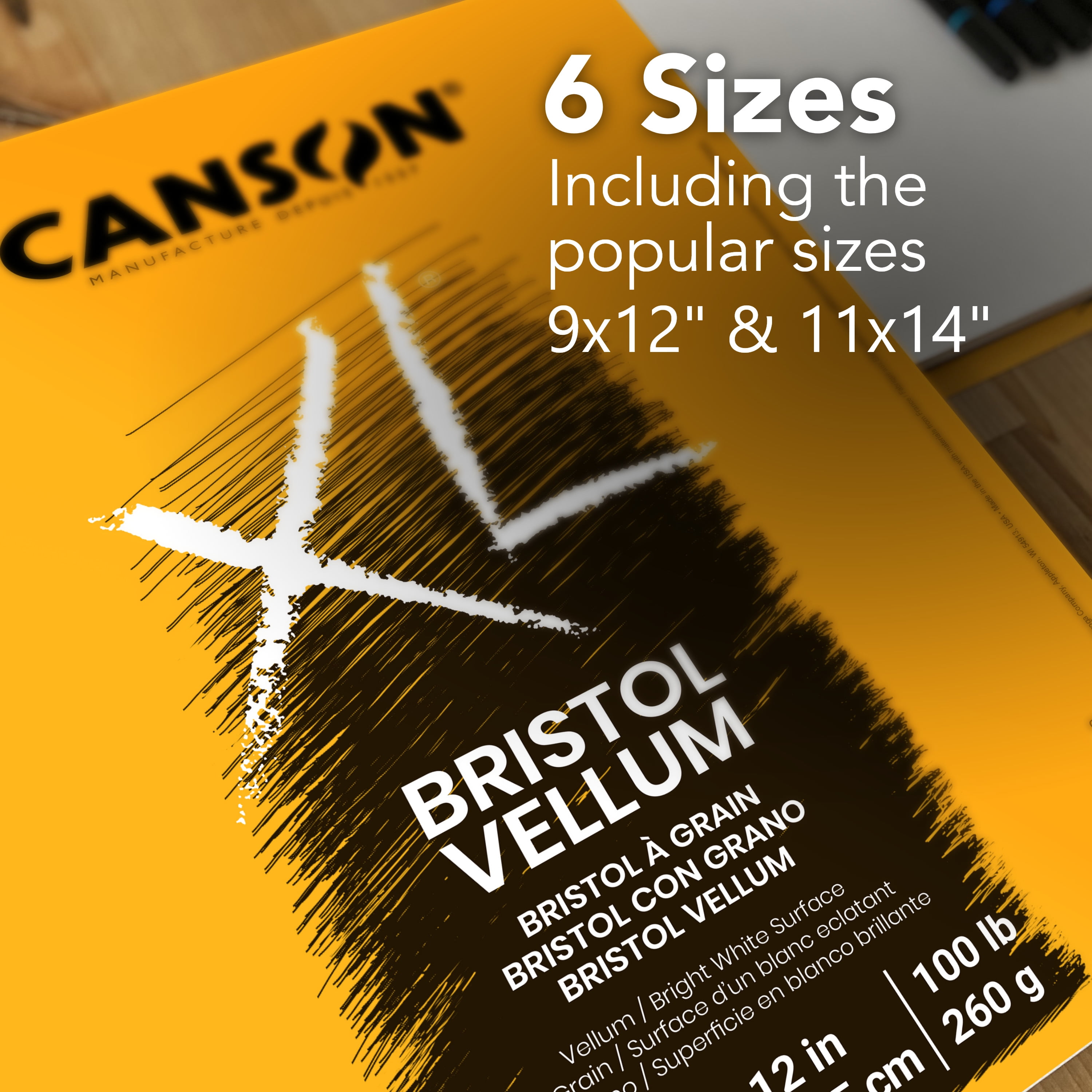 Canson XL Bristol Sketch Pad 180 gr , (50 Sheets) – Rung