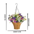 thumbnail image 2 of Wildflower Door Hanger Basket Wreath, Farmhouse Artificial Flowers Wreath, Wildflowers Door Hanging Basket Wreath, Artificial Fake Hanging Plants Flowers Basket for Outdoor, 2 of 5