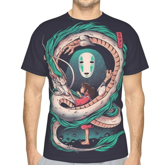 Unisex Adult Spirited Awa T-Shirts, 3D Graphic Novelty Shirts Crewneck Short Sleeve Tees for Men Women