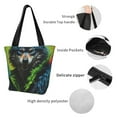 thumbnail image 3 of Kdxio Realistic Style Wolf Warrior Women Reusable Grocery Bags Foldable Ripstop,Reusable Shopping Bags for Shopping,Gym,Gift, 3 of 5