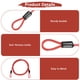thumbnail image 4 of Cable de Seguridad Uxcell con Asas [2Pcs] - 6.56ft / 78.7 Pulgadas Cable de Seguridad para Candado de Equipaje de Acero Inoxidable para Bicicletas y Equipaje - [Rojo], 4 of 6