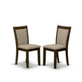 thumbnail image 3 of East West Furniture 7-Pc Dining Table Set - Modern Pedestal Dining Table and 6 Light Tan Color Parson Dining Chairs with High Back - Antique Walnut Finish, 3 of 9