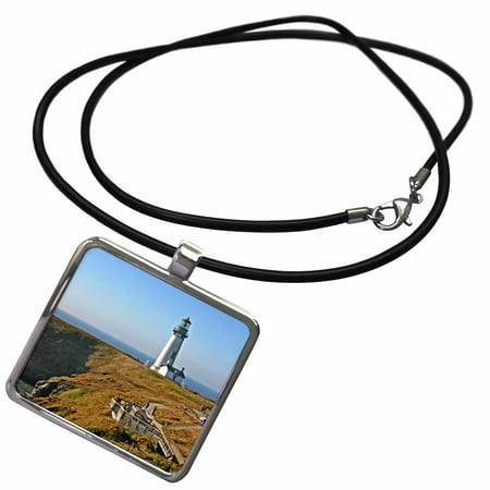 Yaquina Head (3dRose Yaquina Head Lighthouse at Newport Oregon - US38 MGI0111 - Mark Gibson - Necklace with Pendant)