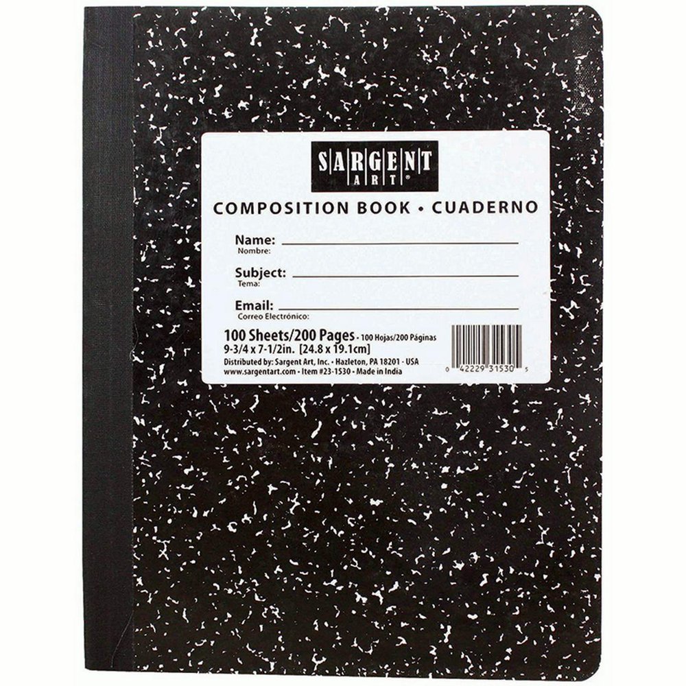 100SHT 7.5 X 9 3/4 HARD COVER COMPOSITION NOTEBOOK
