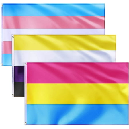 3 Pieces Non-Binary Flag, Pride Flag, Double Stitched Flag, Colorful ...