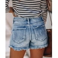 thumbnail image 4 of Pantalones cortos MODARANI Blue Jean para mujer Ripped Agasted S, 4 of 6