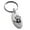 Silver, variant on Stainless Steel Biohazard Zombie Hand Mark Engraved Small Oval Charm Keychain Keyring