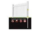 thumbnail image 3 of WamBam Fence BL19101 No Dig Nantucket Picket Vinyl Fence, White, 3 of 7
