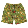 thumbnail image 3 of Uemuo Squirrel And Fox In The Forest Pattern Men's Swim Trunks Hawaiian Beach Bathing Suit Swimsuits Beach Quick-Dry Shorts with Pockets-XX-Large, 3 of 9