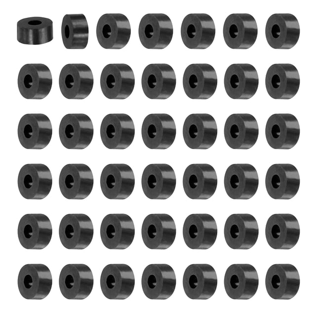Uxcell 60 Paquete Espaciadores de Caucho 13mm OD x 5mm ID x 6mm Grosor Redondo Antivibración Espaciador Buje de Caucho Arandelas de Caucho Gruesas para Accesorios de Hogar y Automóvil