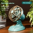 thumbnail image 3 of Trending, Fans Clearance Retro Nostalgic Desktop Mini Charging Small Fan Gift,High Appearance USB Small Fan,Personal Cooling Device,Office Desk Accessory | Plastic, Light Blue, MIANHT, 3 of 9