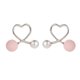 thumbnail image 1 of Pendientes Zulema Stud de oreja de corazón de melocotón, 1 of 8