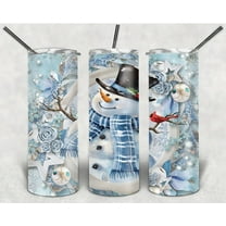 20oz Stainless Steel Tumbler with snowman