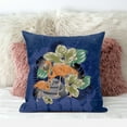thumbnail image 3 of 20x20 Green Black Blue Bird Blown Seam Broadcloth Animal Print Throw Pillow, 3 of 5