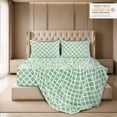 thumbnail image 3 of Lux Decor King Bed Sheets Set 4 Piece - Quatrefoil Pattern, Ultra Soft Polyester Sheet Deep Pocket Fit, Wrinkle Free, Breathable & Fade Resistant OEKO-TEX Certified, Green, 3 of 11