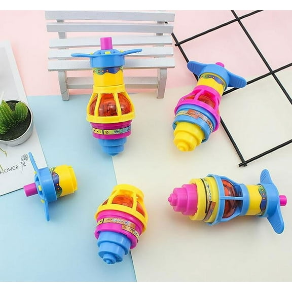 UFO Spinning Tops With LED Lights (15 Tops Per Pack)