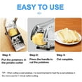 thumbnail image 5 of Cortador de Papas Fritas Profesional de Acero Inoxidable con 2 Cuchillas Intercambiables y Mango Ergonómico, 5 of 5