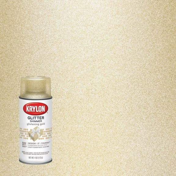 Krylon Glitter Shimmer Glistening Gold Gloss 4 oz Spray Paint