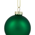 thumbnail image 6 of Northlight 2-Finish Glass Christmas Ball Ornaments - 2.5" (60mm) - Pine Green - 9ct, 6 of 8