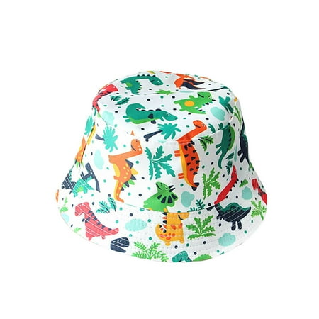 

Musuos Cartoon Sun Protection Cap for Kids Wide Brim Dinosaur Print Baby Bucket Hat
