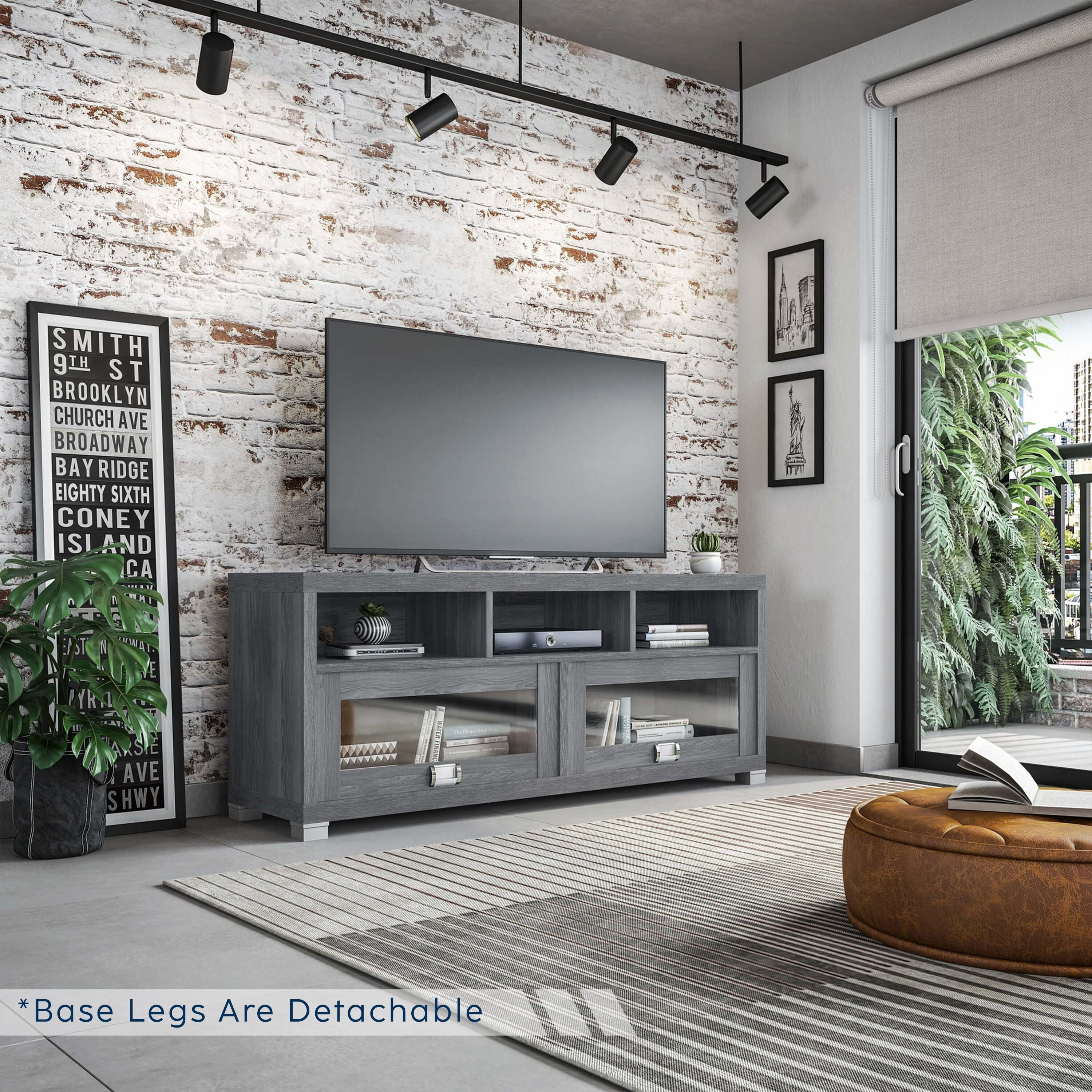 Techni Mobili 58" W Durbin TV Stand for TVs Up to 75", Grey