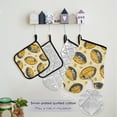 thumbnail image 5 of 5 Pcs Kitchen Set Heat Resistant Oven Mitts and Non-Slip Pot Holders with Adjustable Cooking Apron Yellow Rugby and Star, 5 of 6