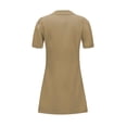 thumbnail image 7 of Viikei Plus Size Skirts for Women Summer Lapel Solid Color Double Breasted Sleeveless Dresses, 7 of 7