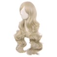 thumbnail image 3 of LinYooLi 28 Pouces/70 cm Perruque Synthétique Cheveux Longs Bouclés (Brun Blond Mélangé), 3 of 5