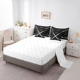 thumbnail image 5 of Castle Fairy Teens Ice Hockey Gamer Twin Bedding Sets 7-Piece,Sport Theme Bedding Comforter Set Microfiber,Black White Breathable Sheet Sets,Luxury Bedroom Decor,Reversible, 5 of 8