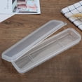 thumbnail image 4 of 2 Pcs Clear Stackable Tableware Organizers with Lids - Compact Storage Holders Designed for Chopsticks, Spoons, Forks & Flatware, Dustproof Transparent Storage Cases for Kitchen Countertops & Cabinets, 4 of 6
