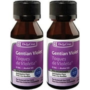 De La Cruz Gentian Violet First Aid Natural Antiseptic Violeta de Genciana 1% Sol. 2 Fl Oz, 2 Pack