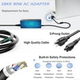 thumbnail image 5 of 90W 19.5V 4.7A Adapter Charger Compatible with Sony VAIO VGP-AC19V37 VGP-AC19V61 VGP-AC19V33 VGP-AC19V20 VGP-AC19V10 VGP-AC19V12, 5 of 7