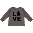 thumbnail image 3 of Inktastic Love Michigan Boys or Girls Long Sleeve Toddler T-Shirt, 3 of 5