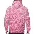 thumbnail image 7 of Kdxio Pink Glitter Print Mens Casual Hooded Collar Drawstring Hoodies Pullover Sweatshirts Casual Long Sleeve Shirts-X-Large, 7 of 7