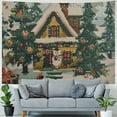 thumbnail image 4 of Orinice Snowman Tapestry Wall Hanging Unique Style Graphic Tapestries Home Wall Decor for Living Room Bedroom Apartment Farmhouse Dorm Christmas Art 60x50inch, 4 of 6