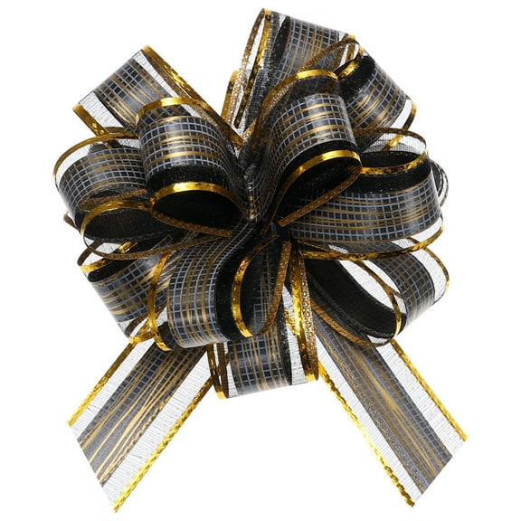 Large Pull Bow Gift Wrapping Bows Ribbon Organza for Wedding Baskets Presents Black