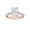 Rose Gold, variant on 1 Carat (ctw) Platinum Radiant,Round Cut LAB GROWN Diamond Vintage Engagement Ring (Color E-F Clarity VS2-SI1)